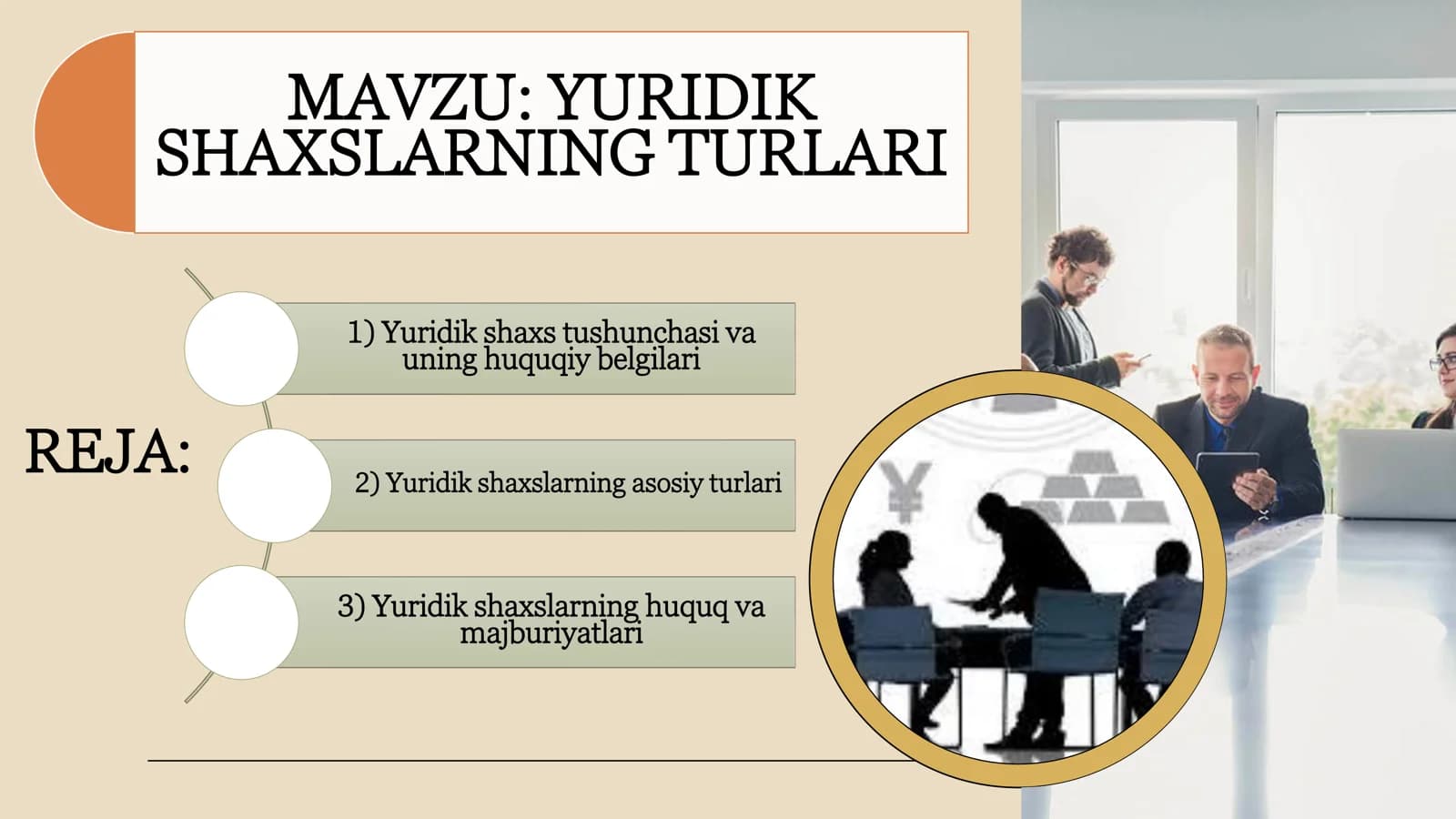 YURIDIK SHAXSLARNING TURLARI