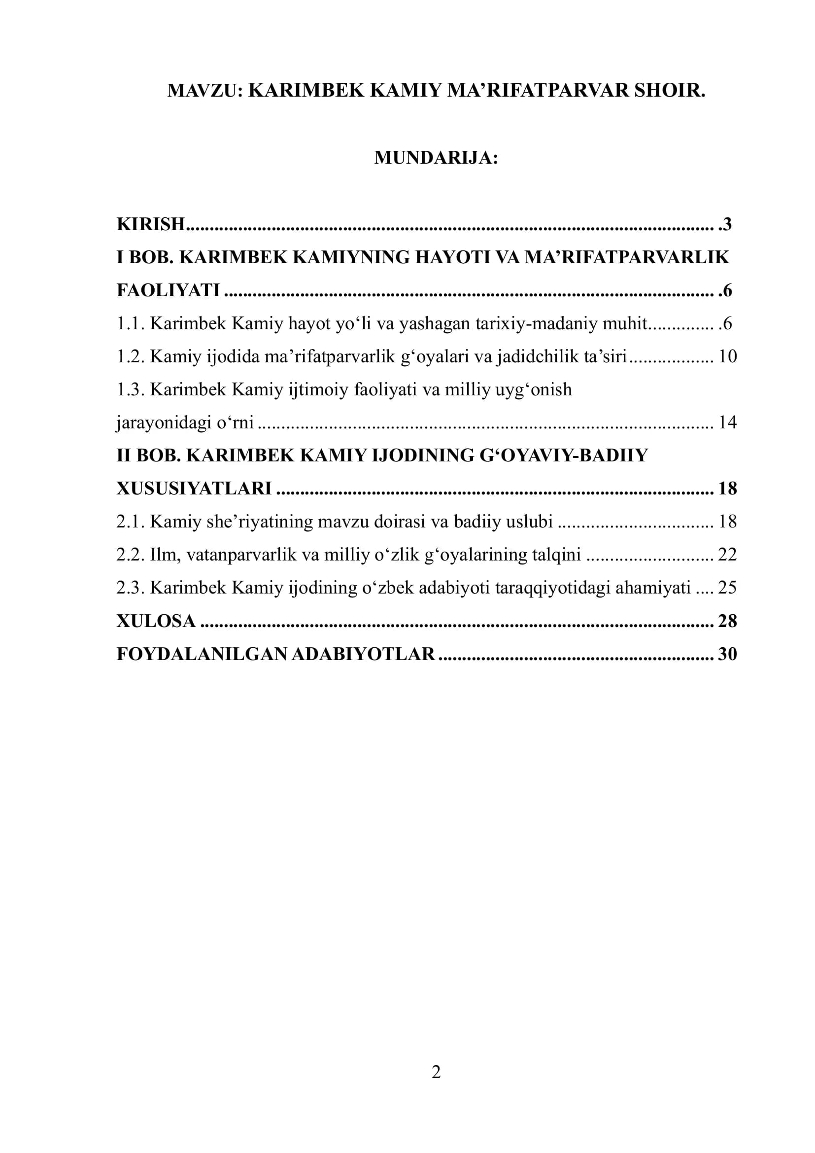 KARIMBEK KAMIY MA’RIFATPARVAR SHOIR