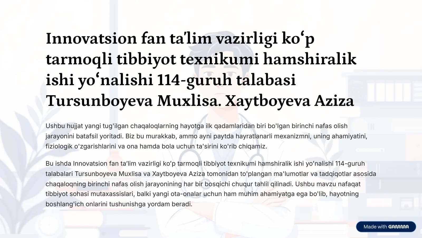 Yangi Hayotning Nafas Olish Sari