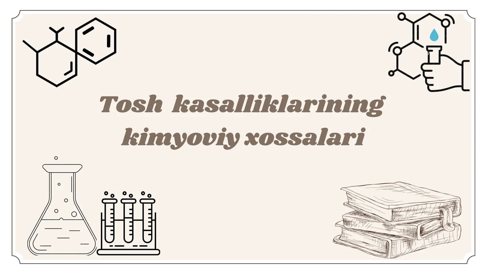 Tosh kasalliklarining kimyoviy xossalari