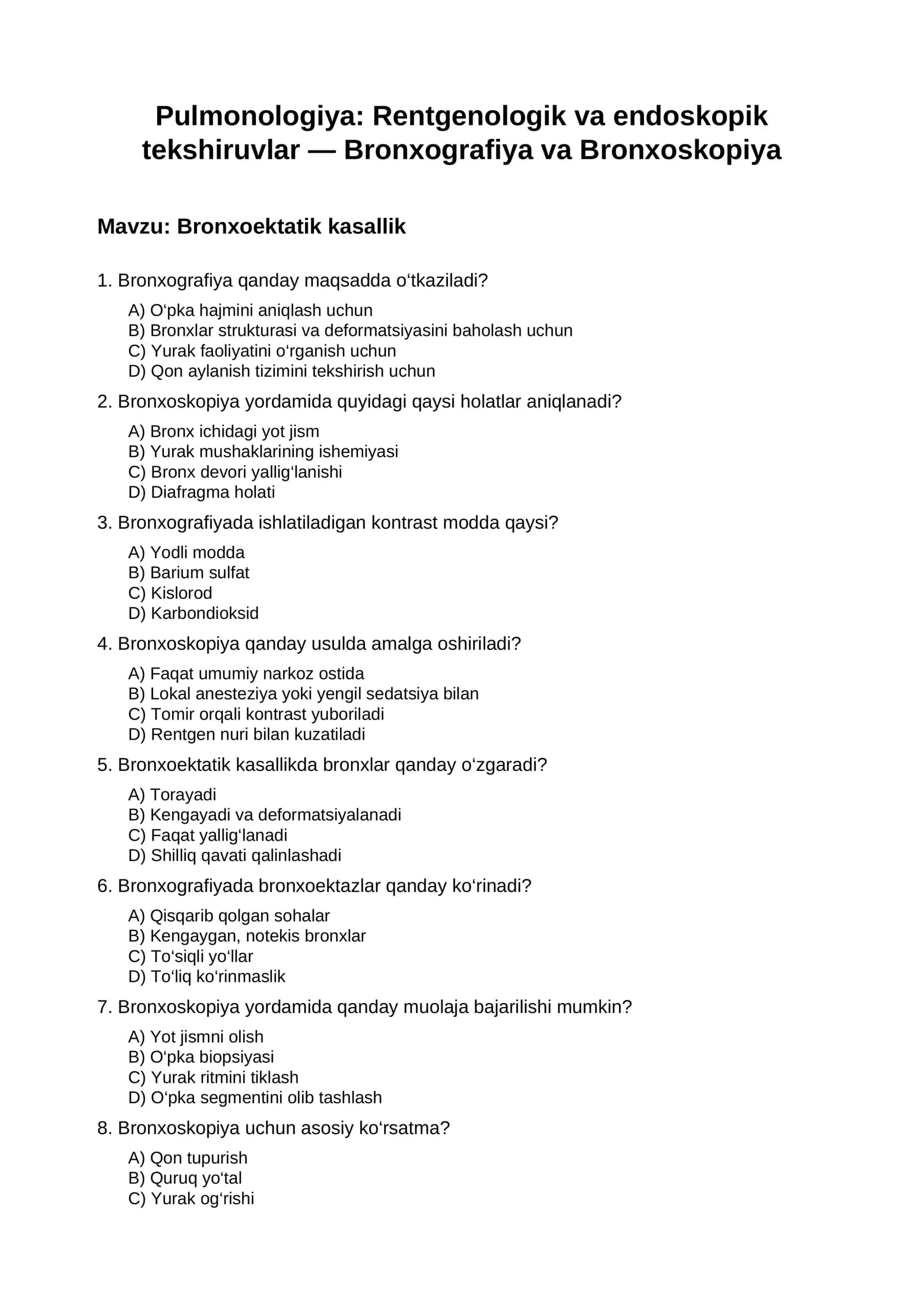 Bronxoektatik kasallik