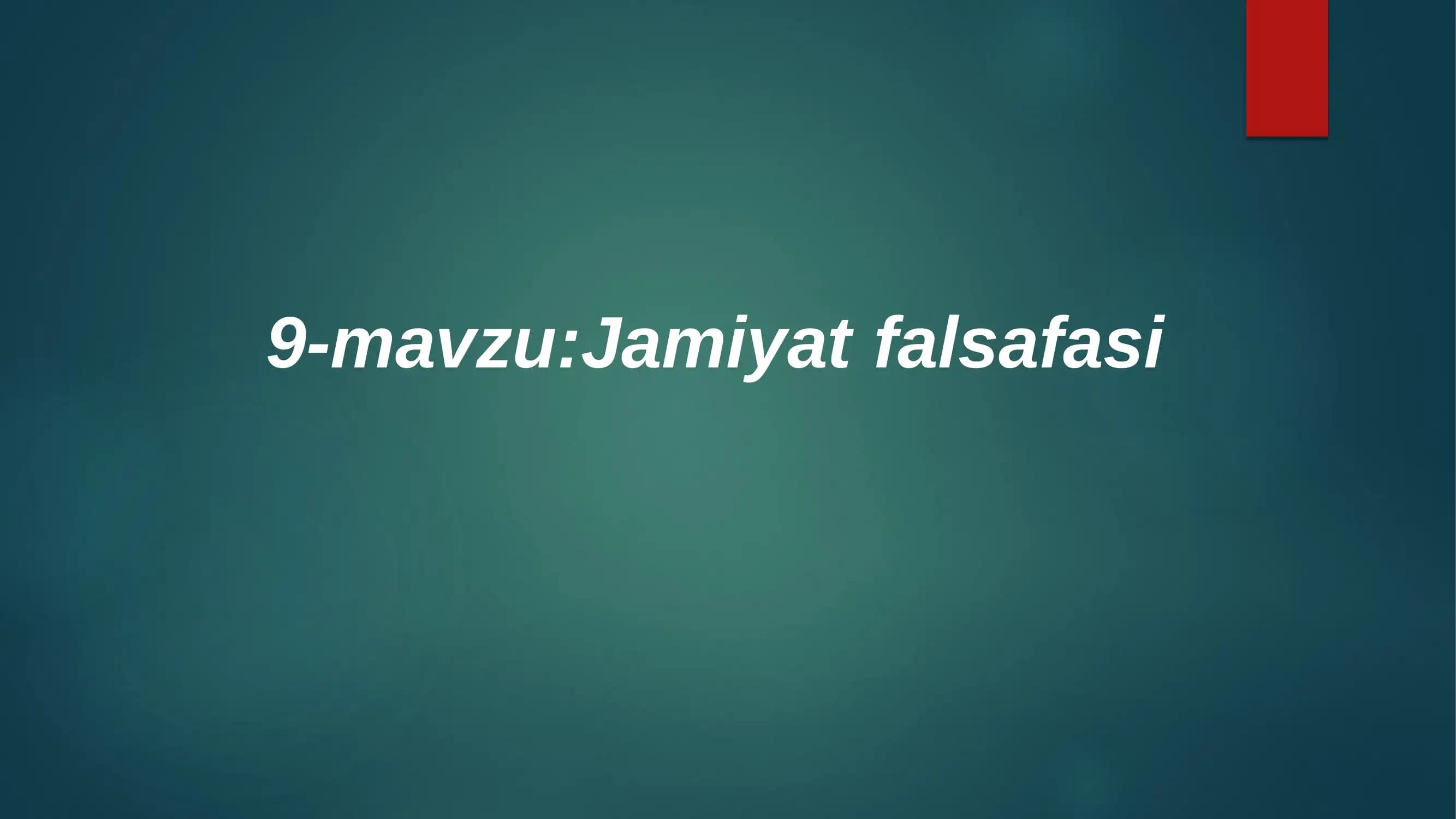 Jamiyat falsafasi