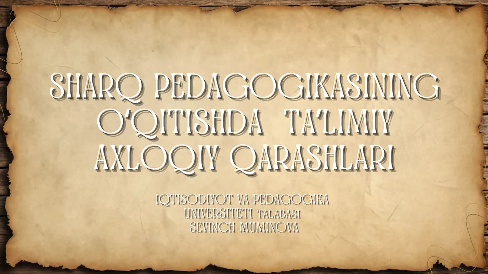 Sharq pedagogikasi