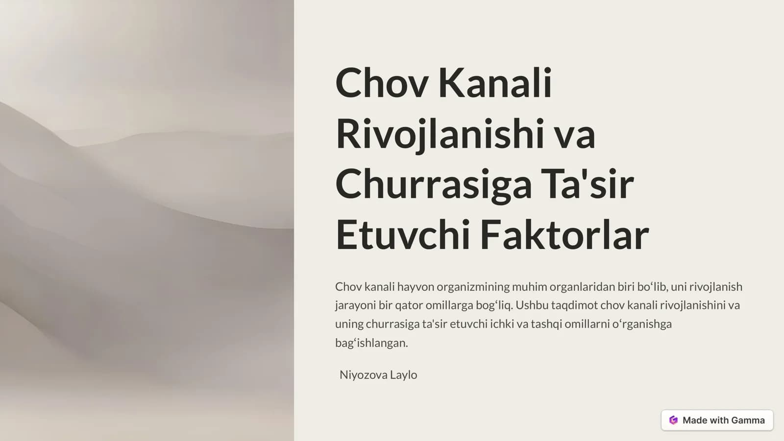 Chov Kanali
