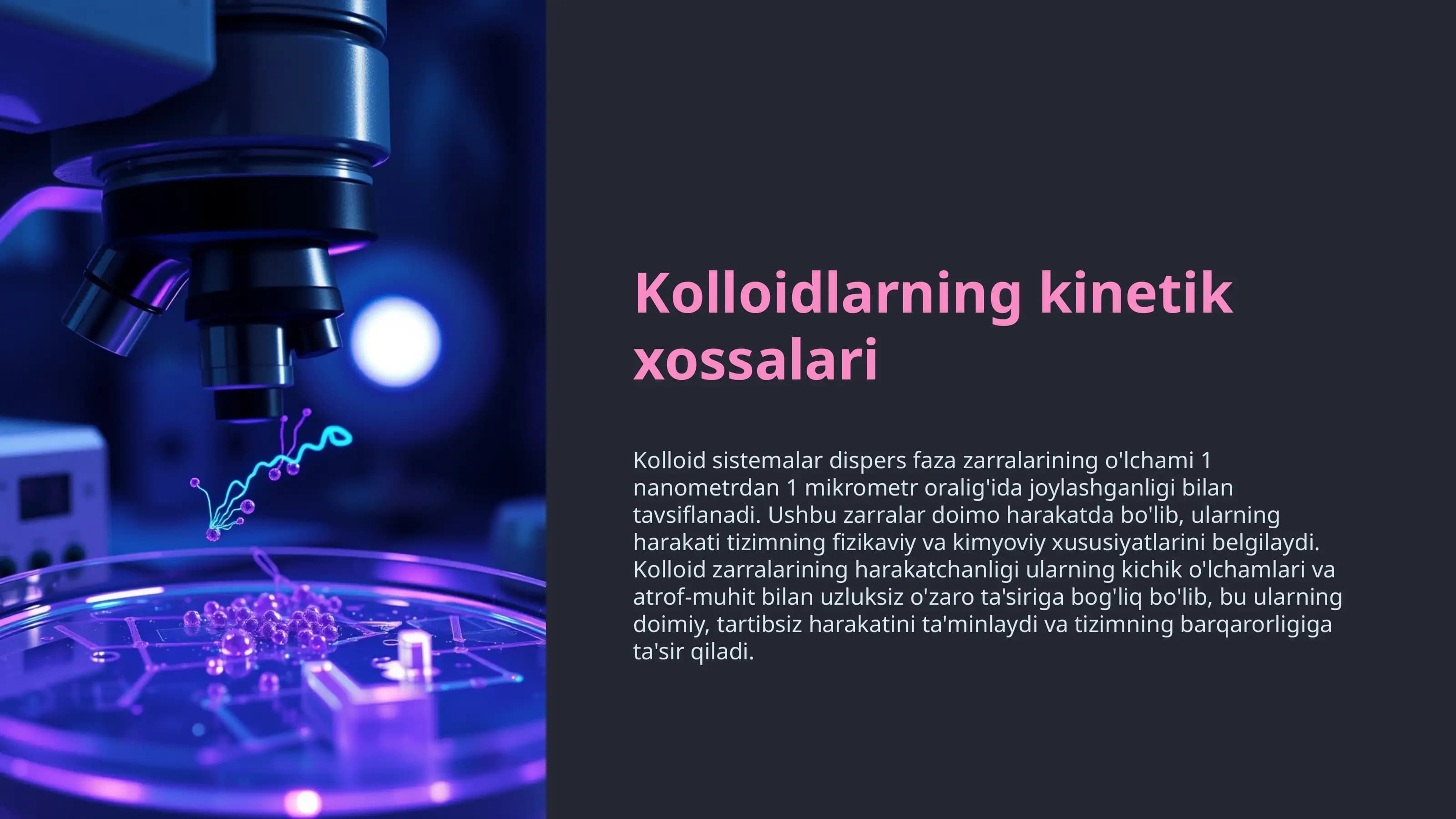 Kolloidlarning kinetik xossalari