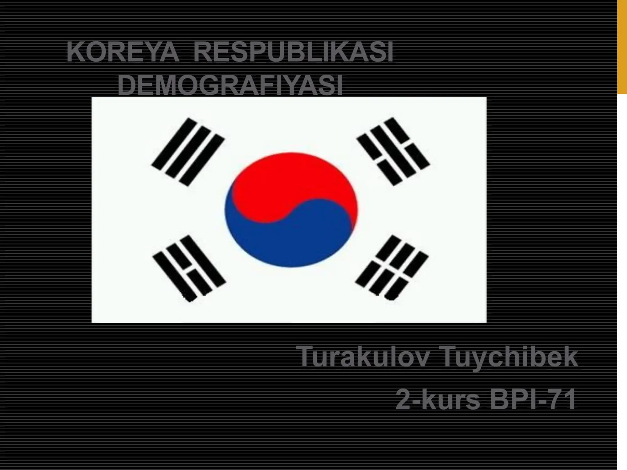 KOREYA RESPUBLIKASI DEMOGRAFIYASI