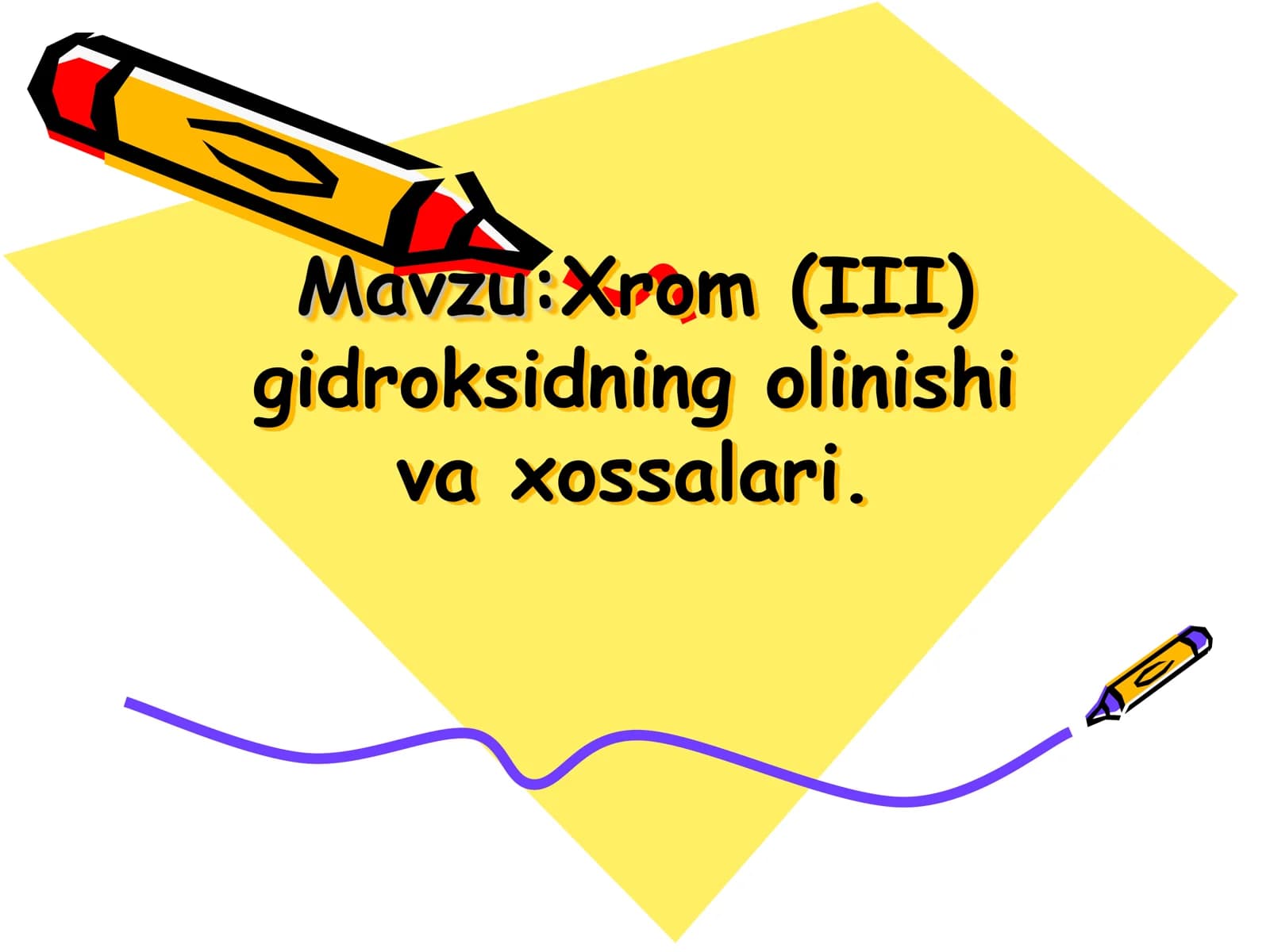 Xrom (III) gidroksidning olinishi va xossalari