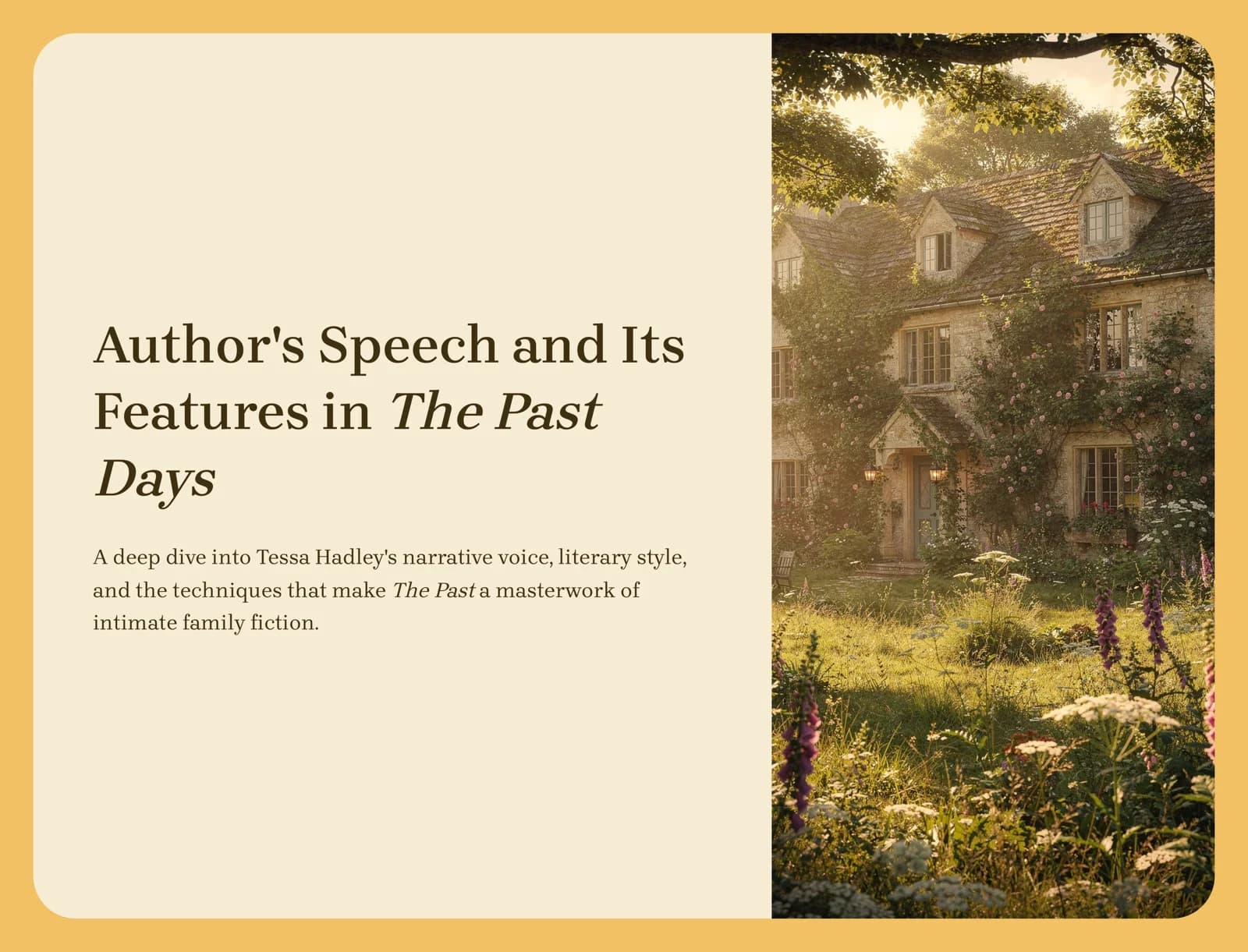 The Past by Tessa Hadley