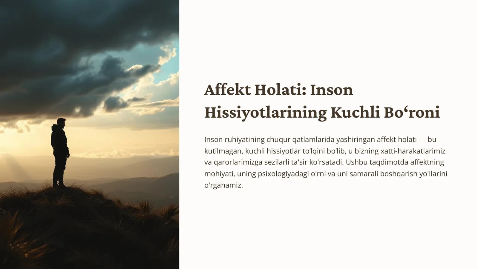 Affekt Holati: Inson Hissiyotlarining Kuchli Boroni