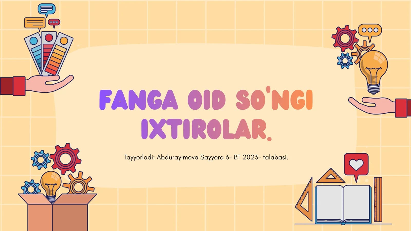 Fanga oid so'ngi ixtirolar