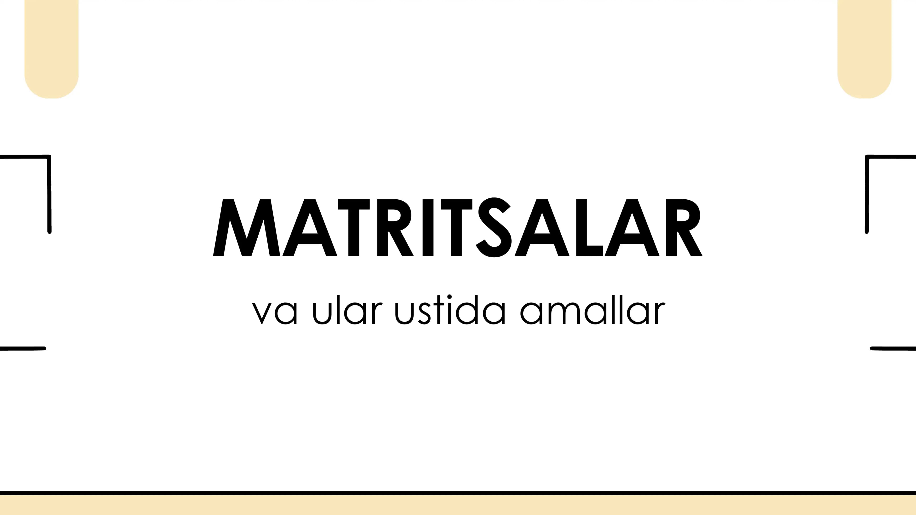MATRITSALAR