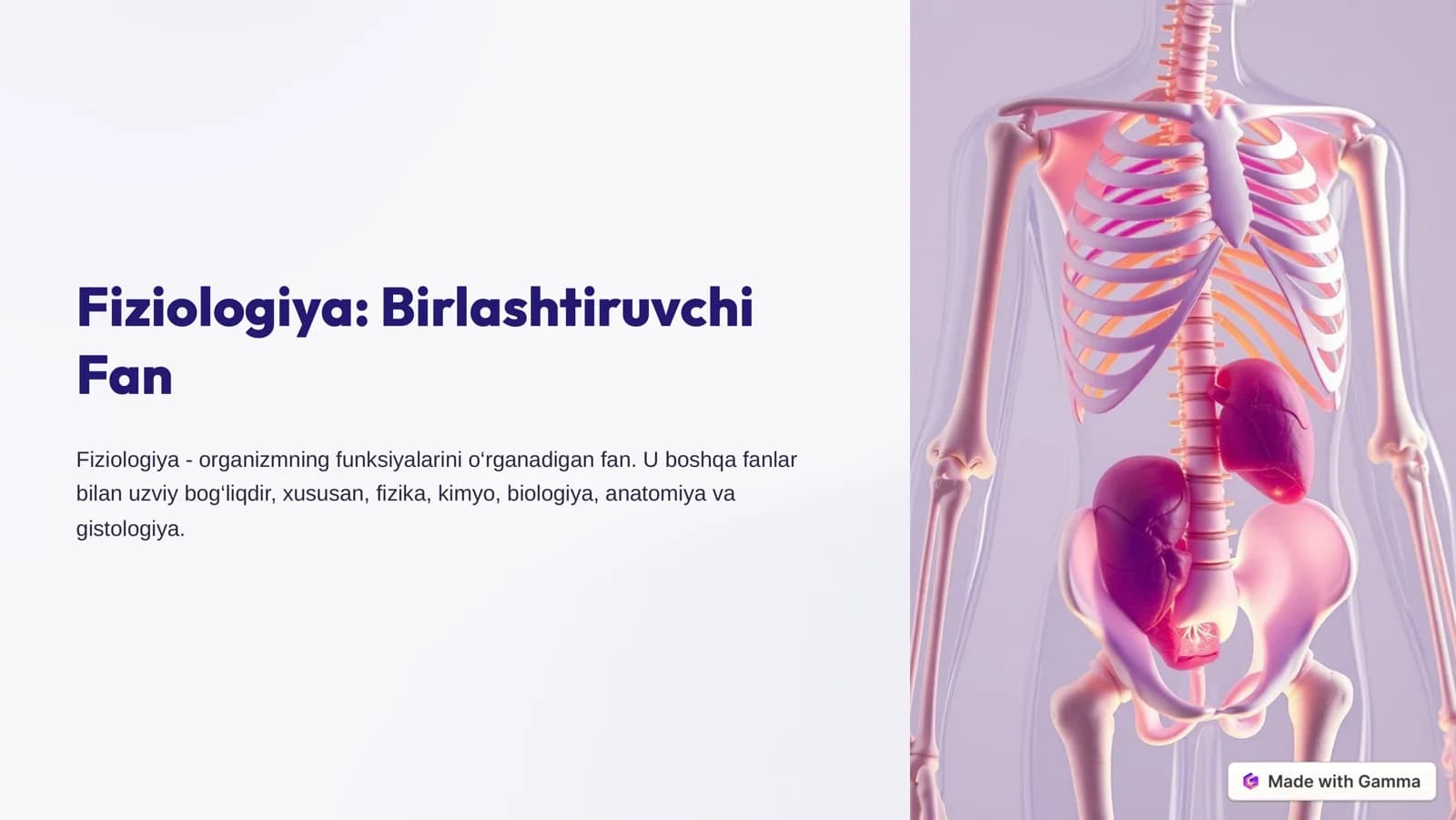 Fiziologiya: Birlashtiruvchi Fan