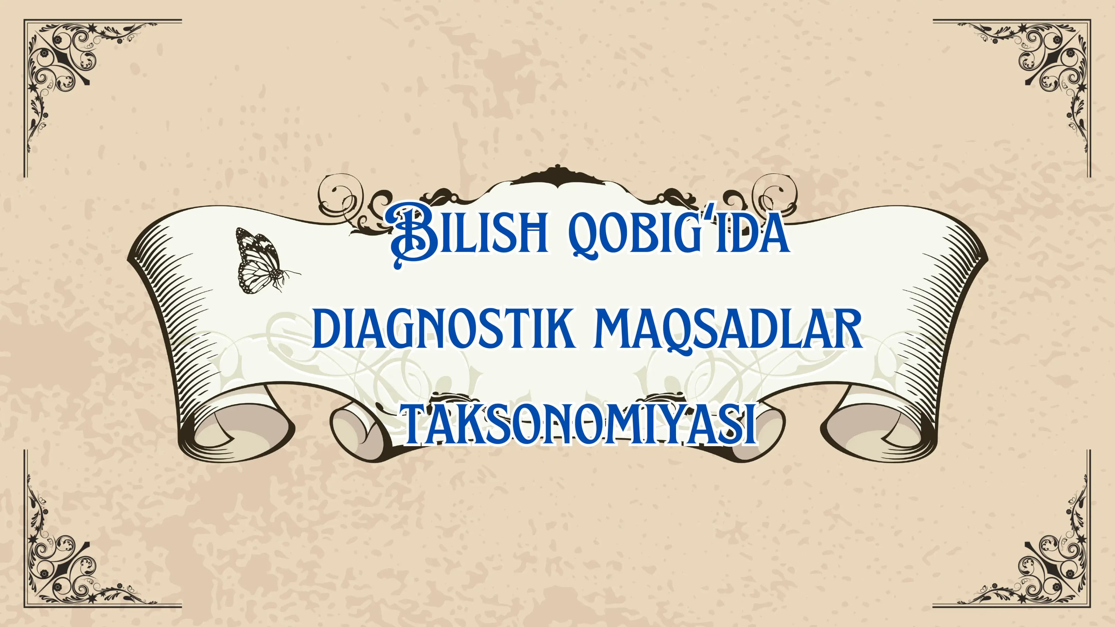 Bilish qobigʻida diagnostik maqsadlar taksonomiyasi