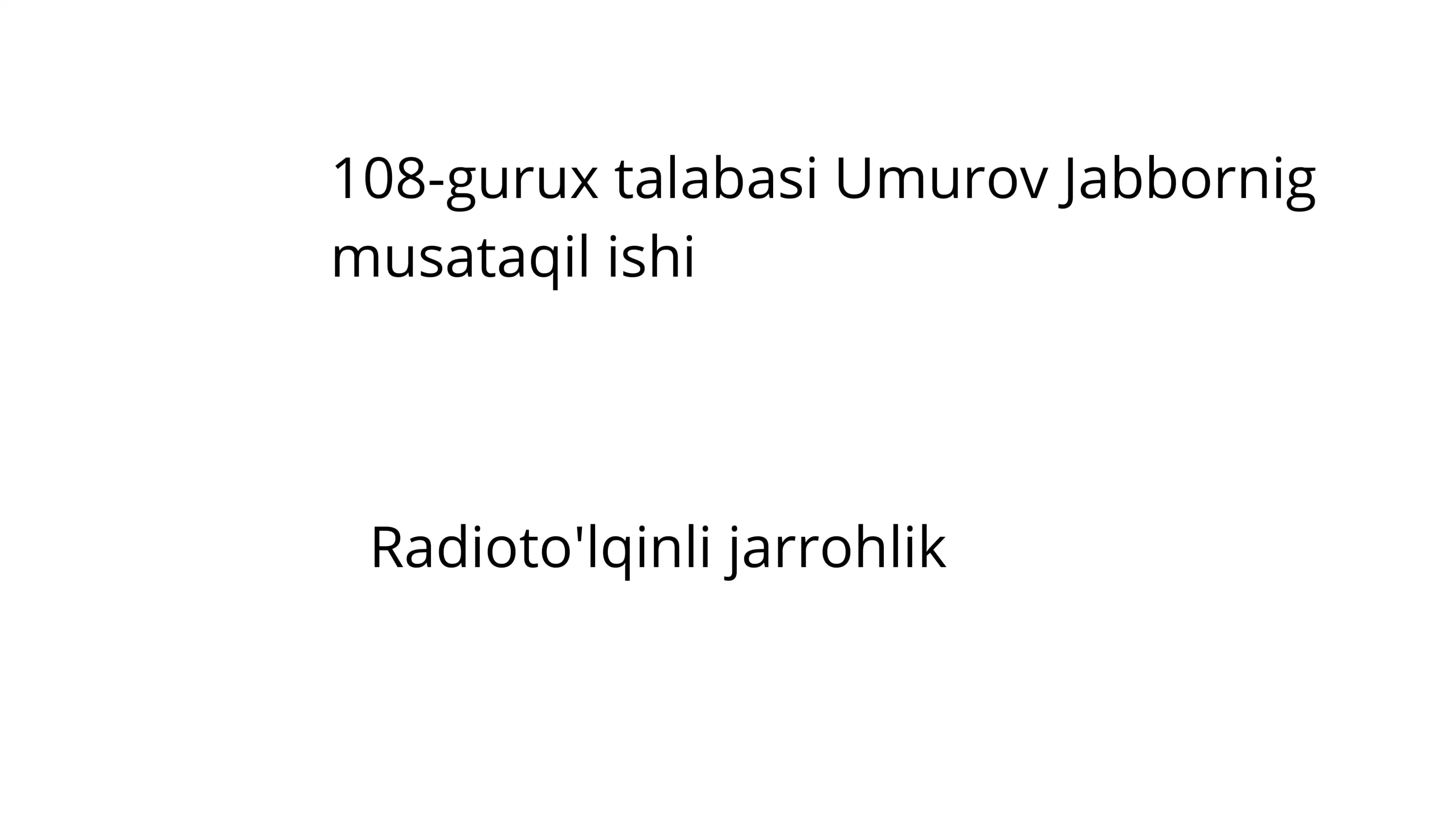 Radioto'lqinli jarrohlikning afzalliklari
