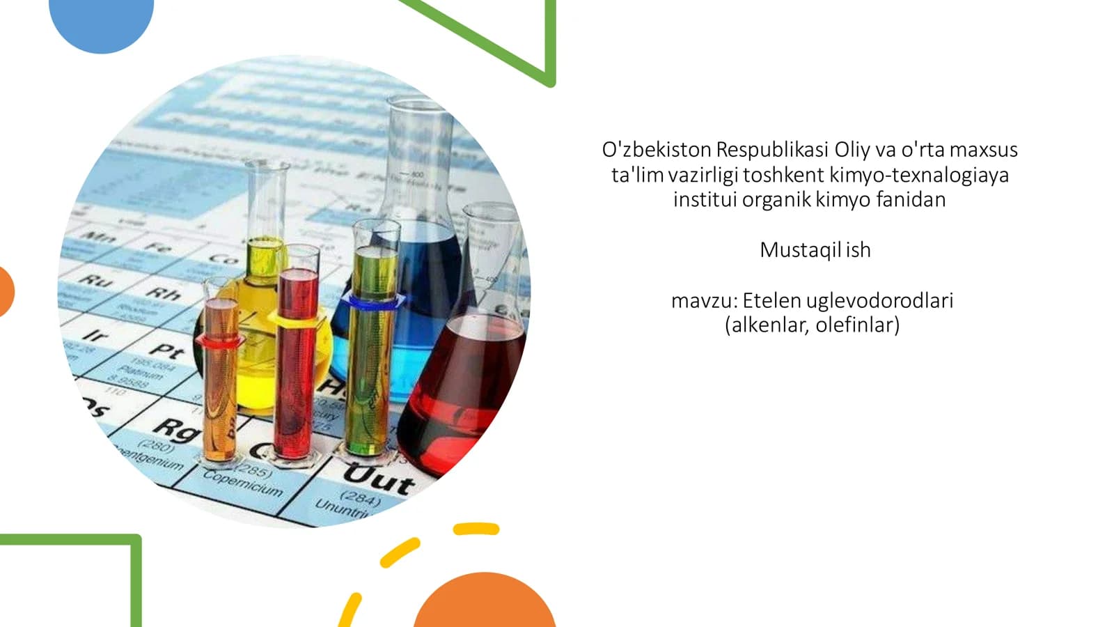 Etelen uglevodorodlari (alkenlar, olefinlar)