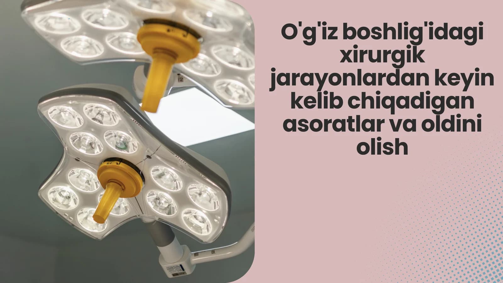 Og'iz bo'shlig'i xururgik jarayon asoratlari