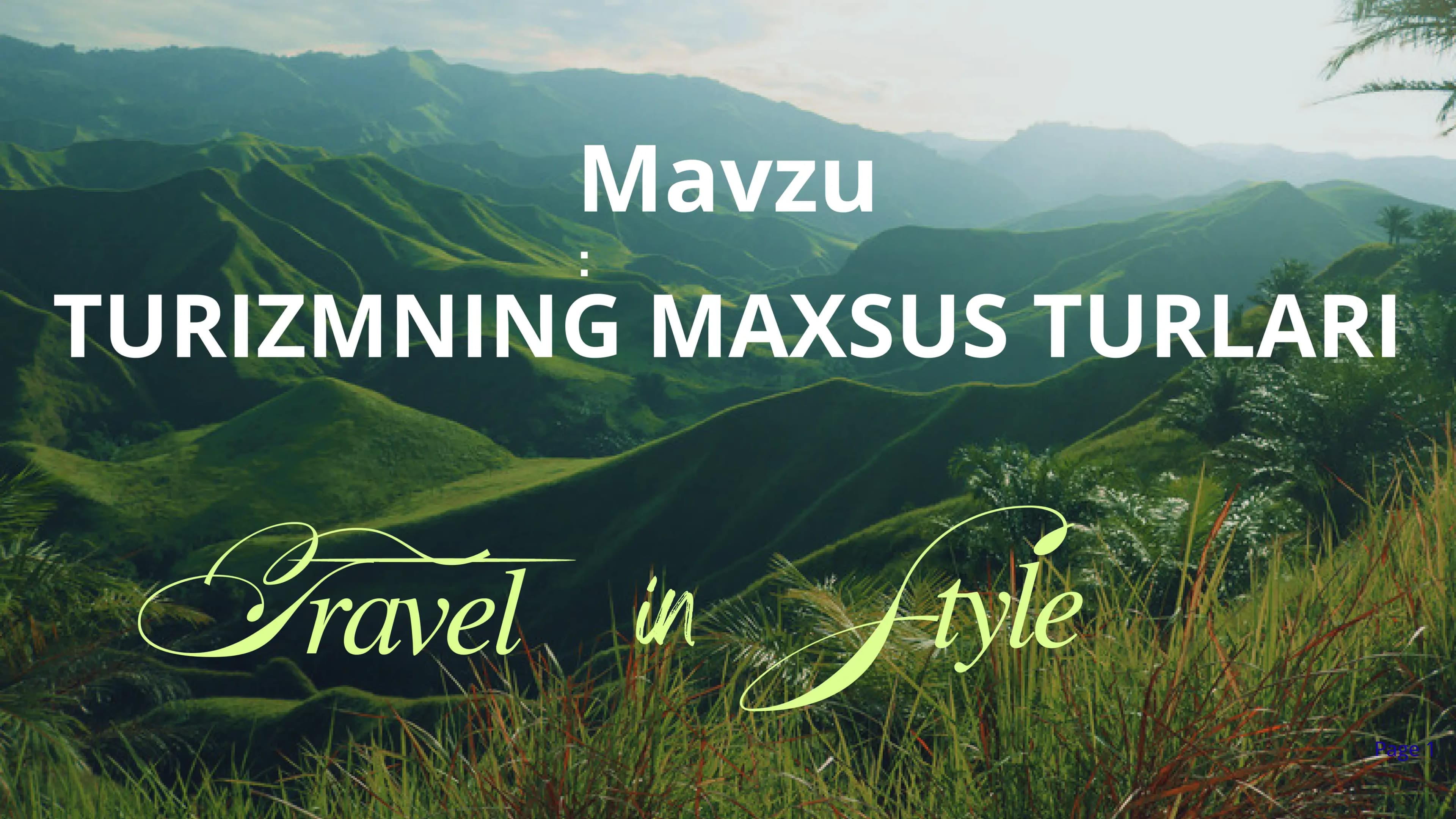 Travel in Style