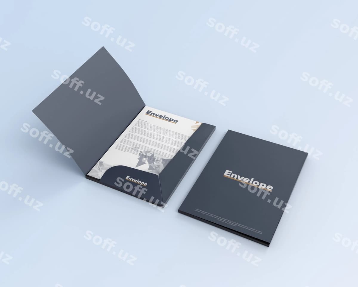 Qog'oz konvert namunasi | Paper envelope mockup