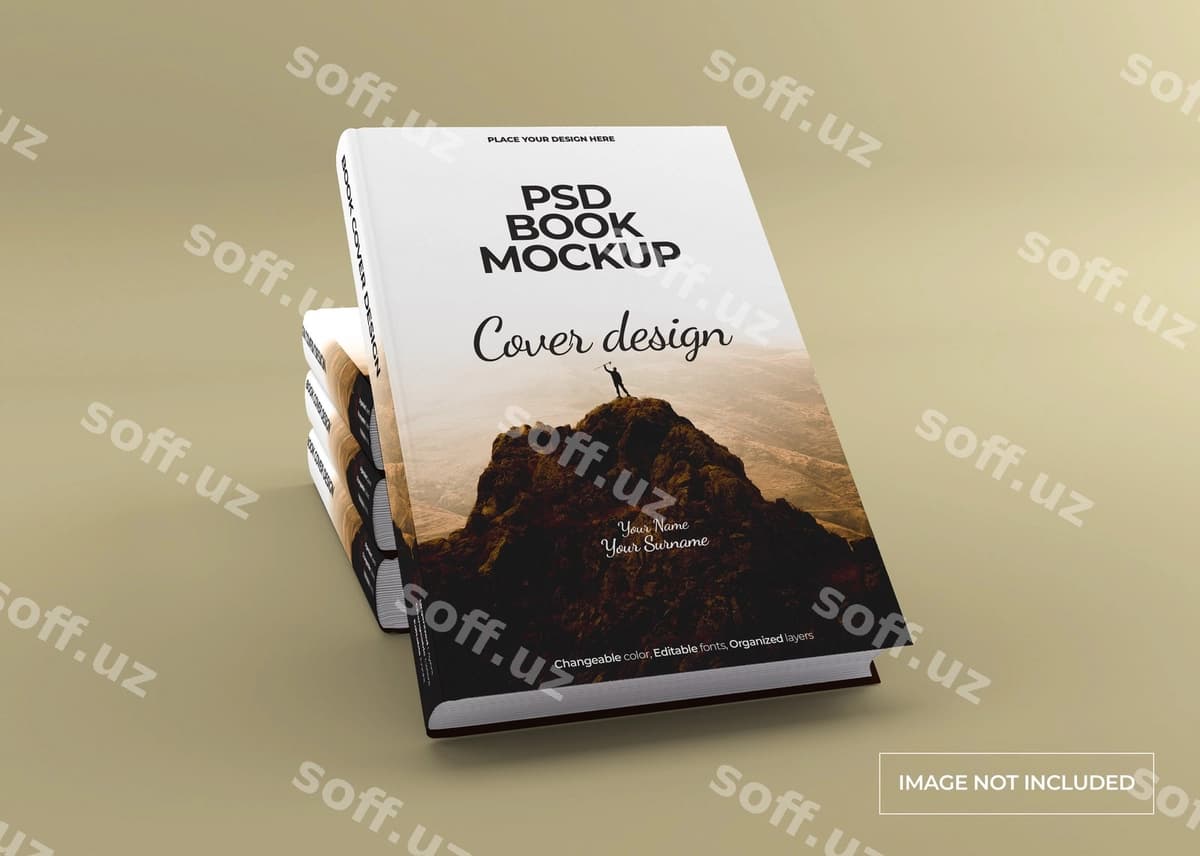Fotorealistik qattiq muqovaa kitob mockup | Photorealistic hardcover book mockup