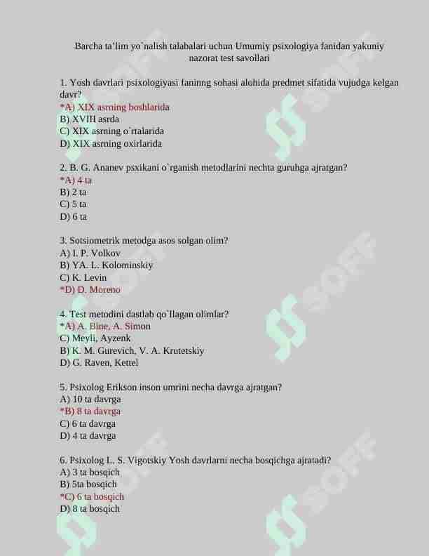 Psixologiya Test