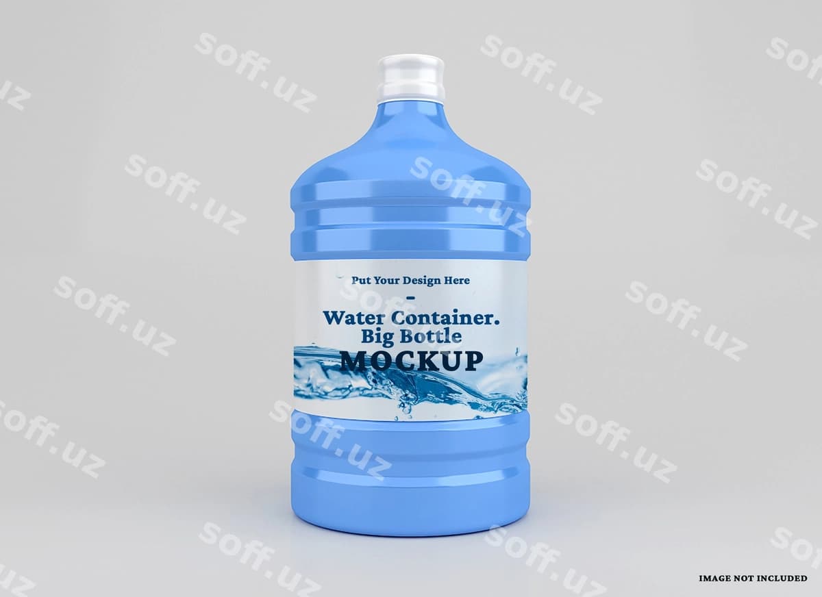 Plastik katta suv kontsyeyner namunasi | Plastic big water container mockup