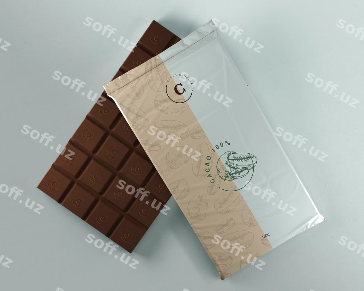 Plastik o'rab shokolad blok | Plastic wrapping chocolate tablet
