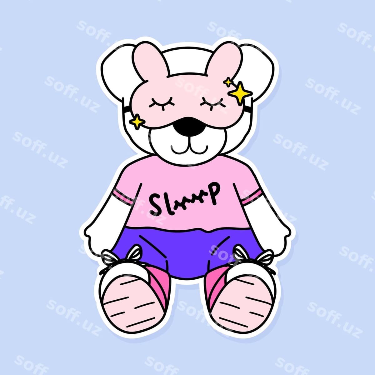 Polor medved maska pajamali | Polar bear with mask pajamas