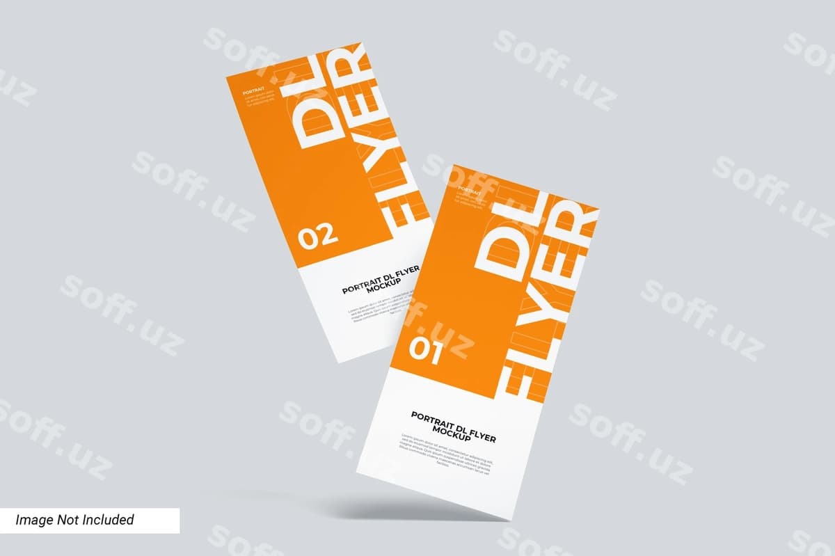Portret dl flyer mockup | Portrait dl flyer mockup
