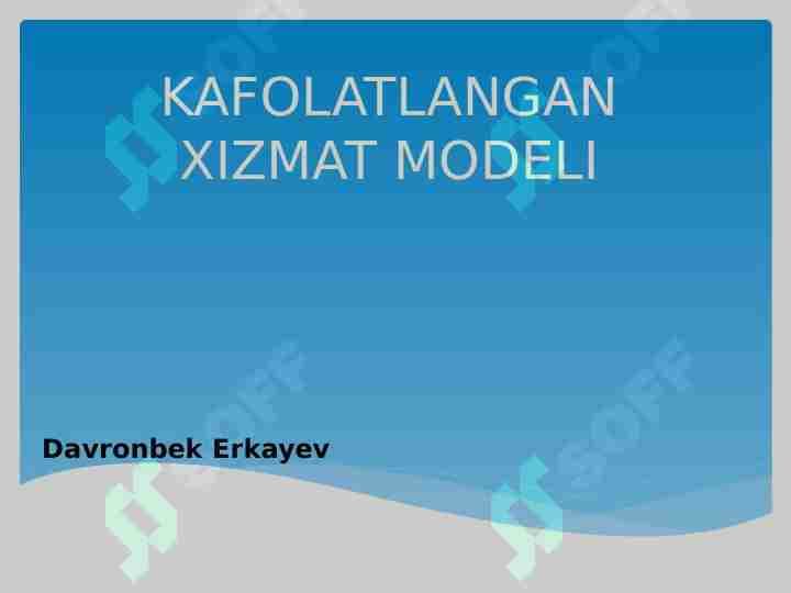 Kafolatlangan xizmat modeli