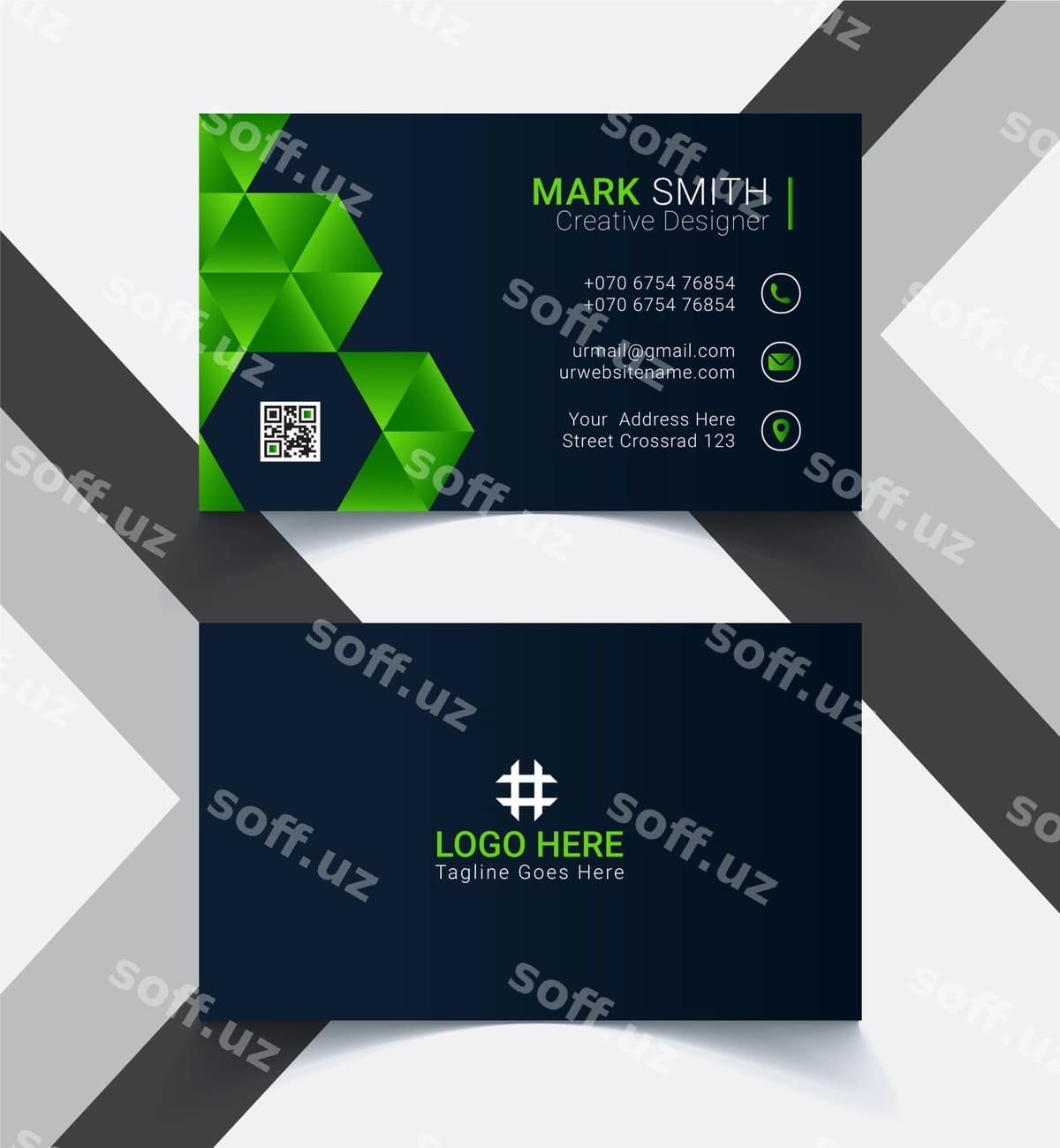 Professional biznes karta shabloni | Professional business card template