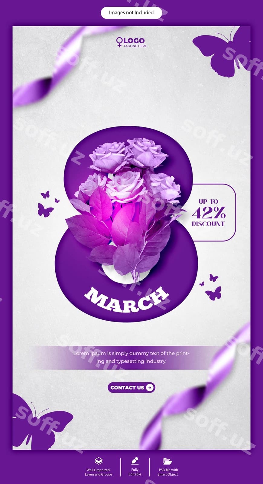 Psd ayollar kuni instagram hikoya shabloni | Psd womens day instagram story template