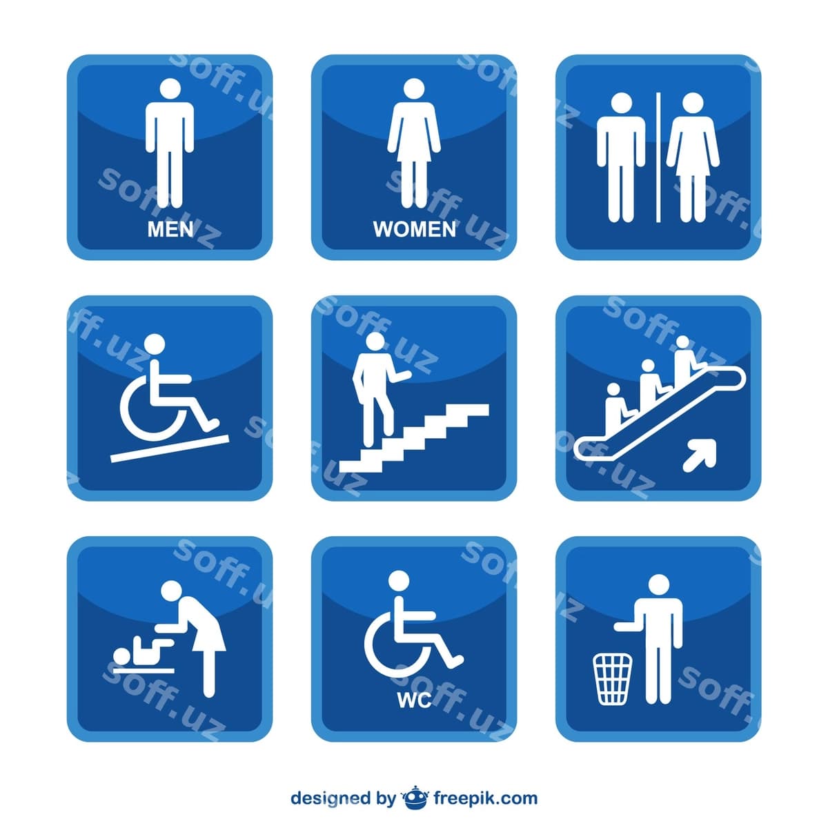 Ommaviy joylar belgilari | Public places signs