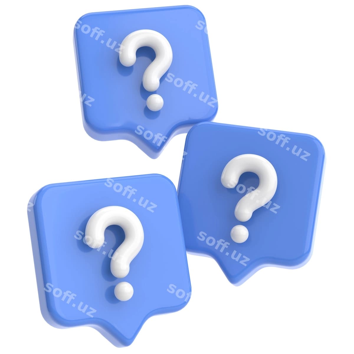 Savol belgisi 3D illustratsiyasi | Question mark sign 3d illustration