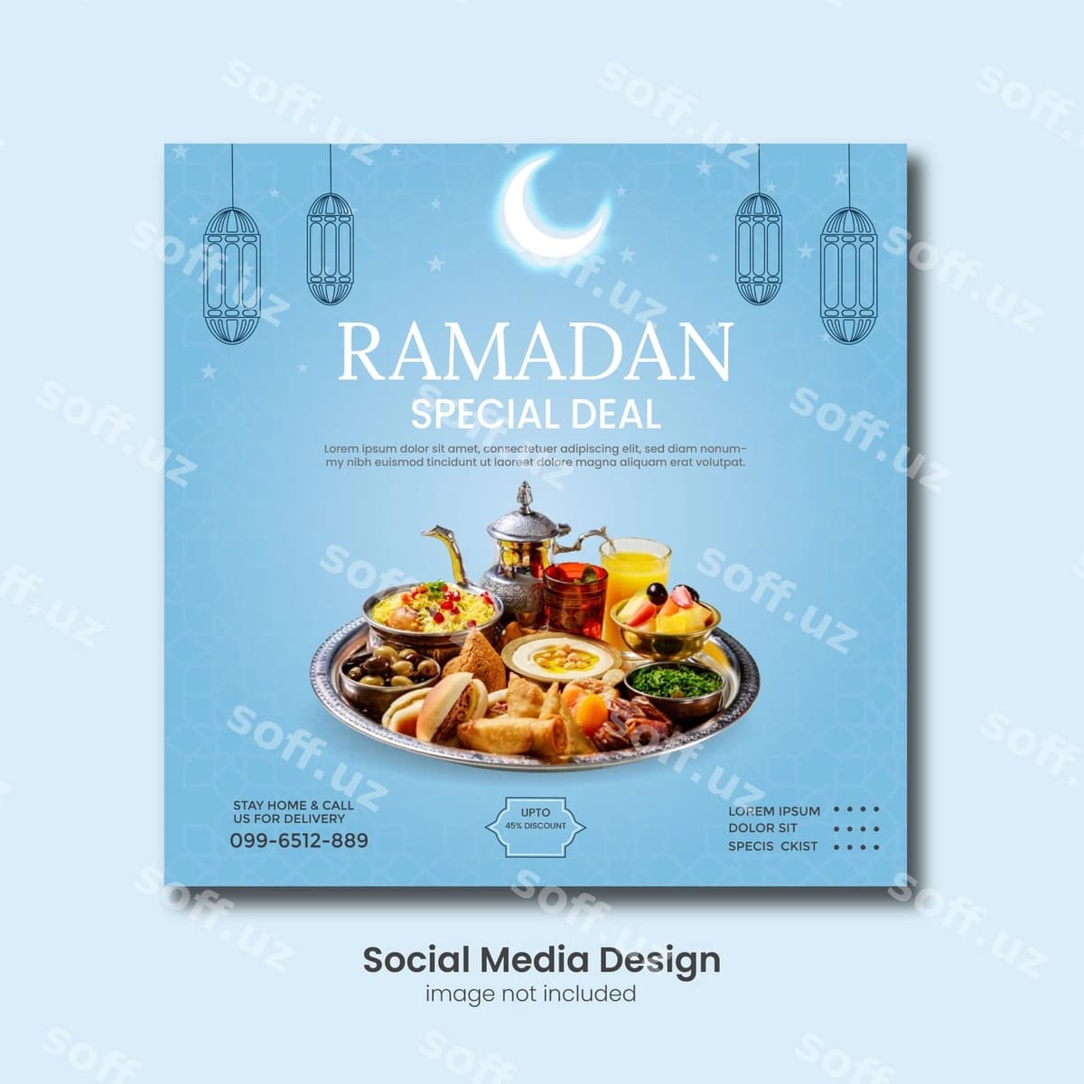 Ramazon ijtimoiy post dizayni | Ramadan social post design