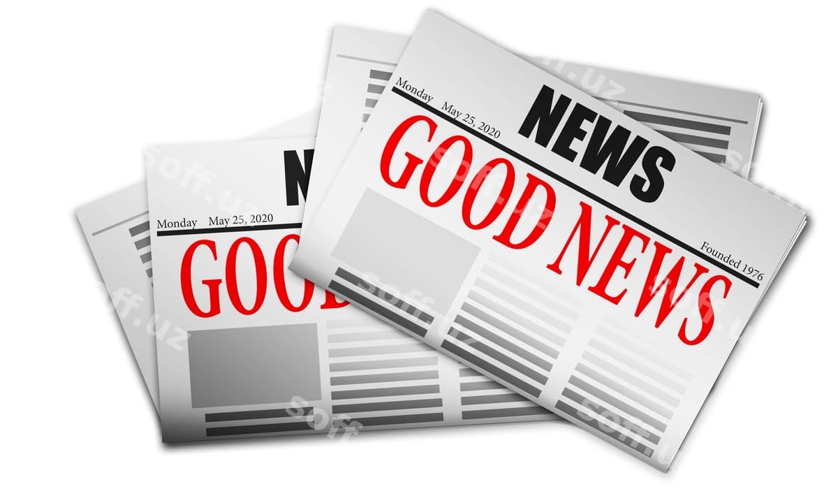 Qizil matn yaxshi yangilik gazeta | Red text good news newspaper