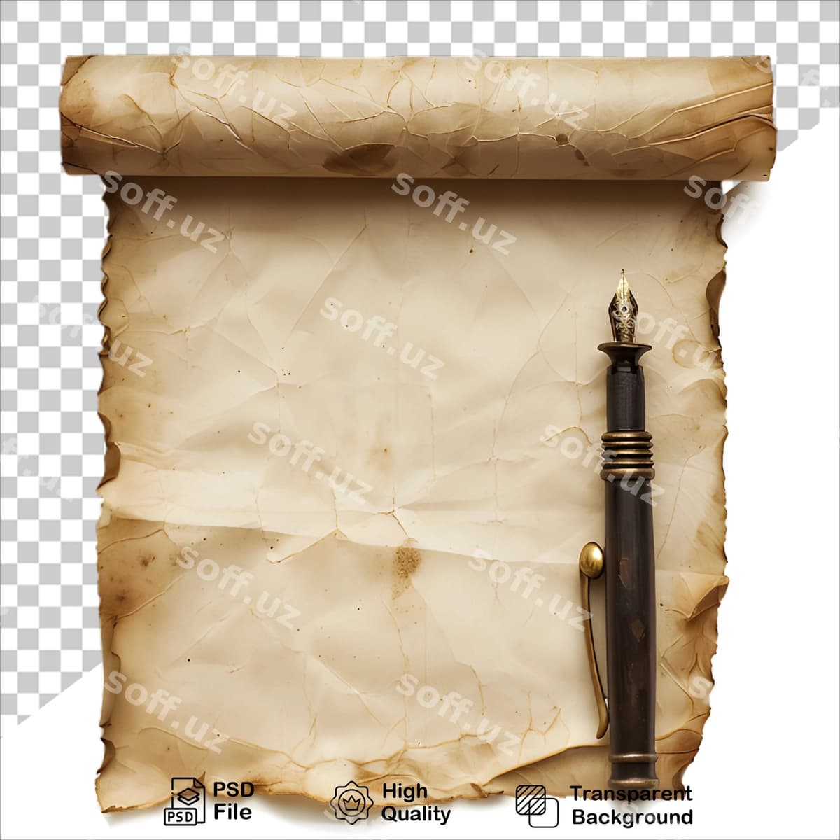 Retro pen qadimiy paper izollangan dizayn | Retro pen vintage paper isolated design