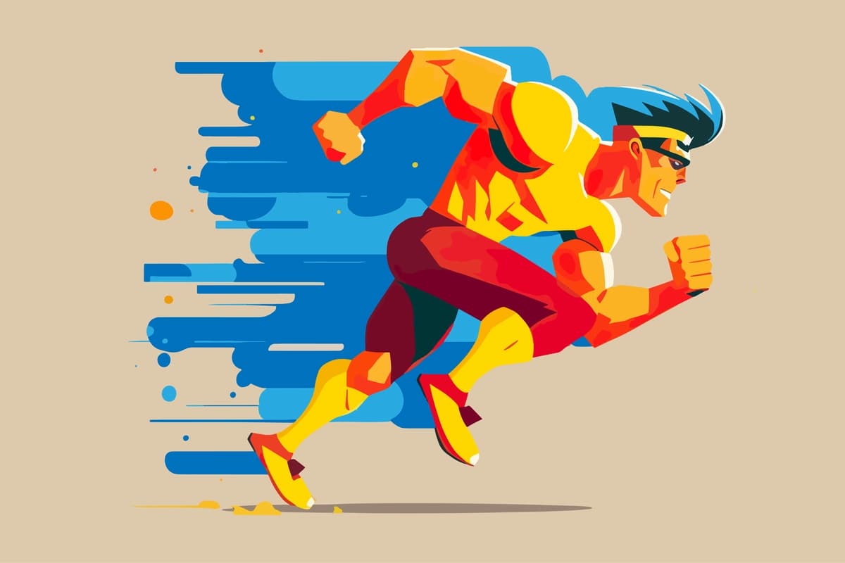 Mushakli kuchli odam tez yugurmoqda | Strong muscular man running fast