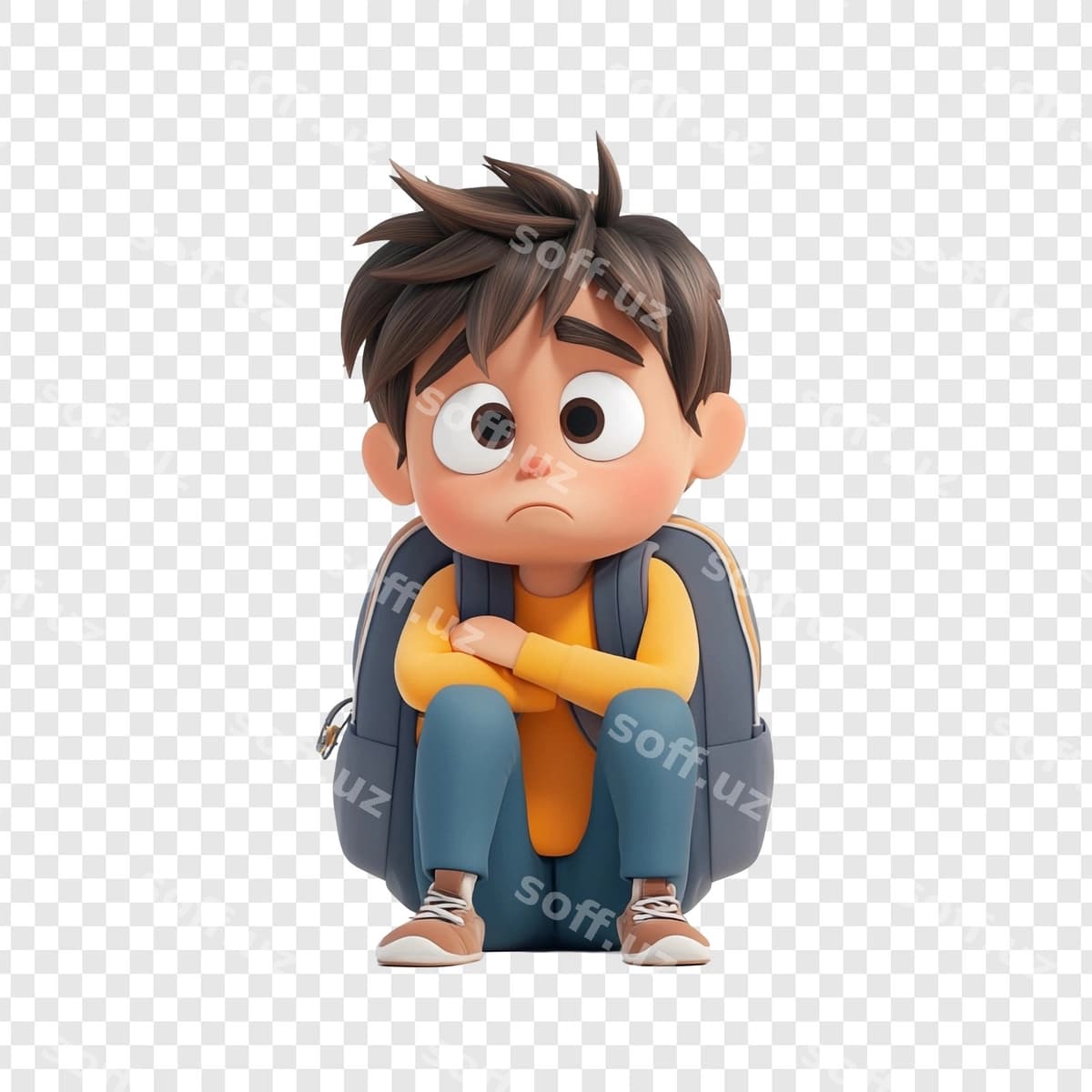 Boshim qorinchi soqqa bilan ayollar | Sad boy with backpack