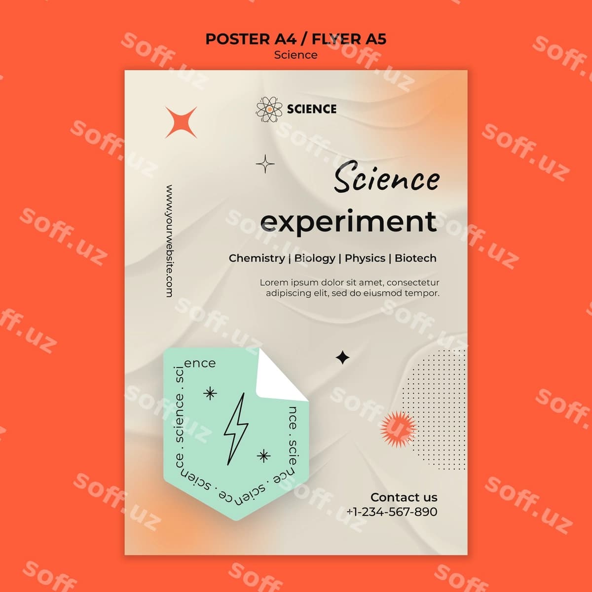 Fan shablon dizayni | Science template design