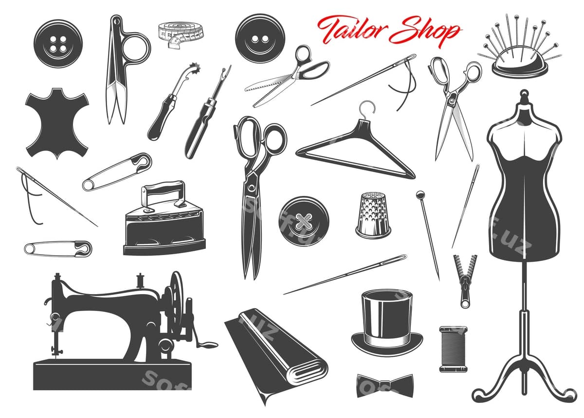 Tikuv asboblari igna iplari tugmalar ignalari | Sewing tools needle threads buttons pins