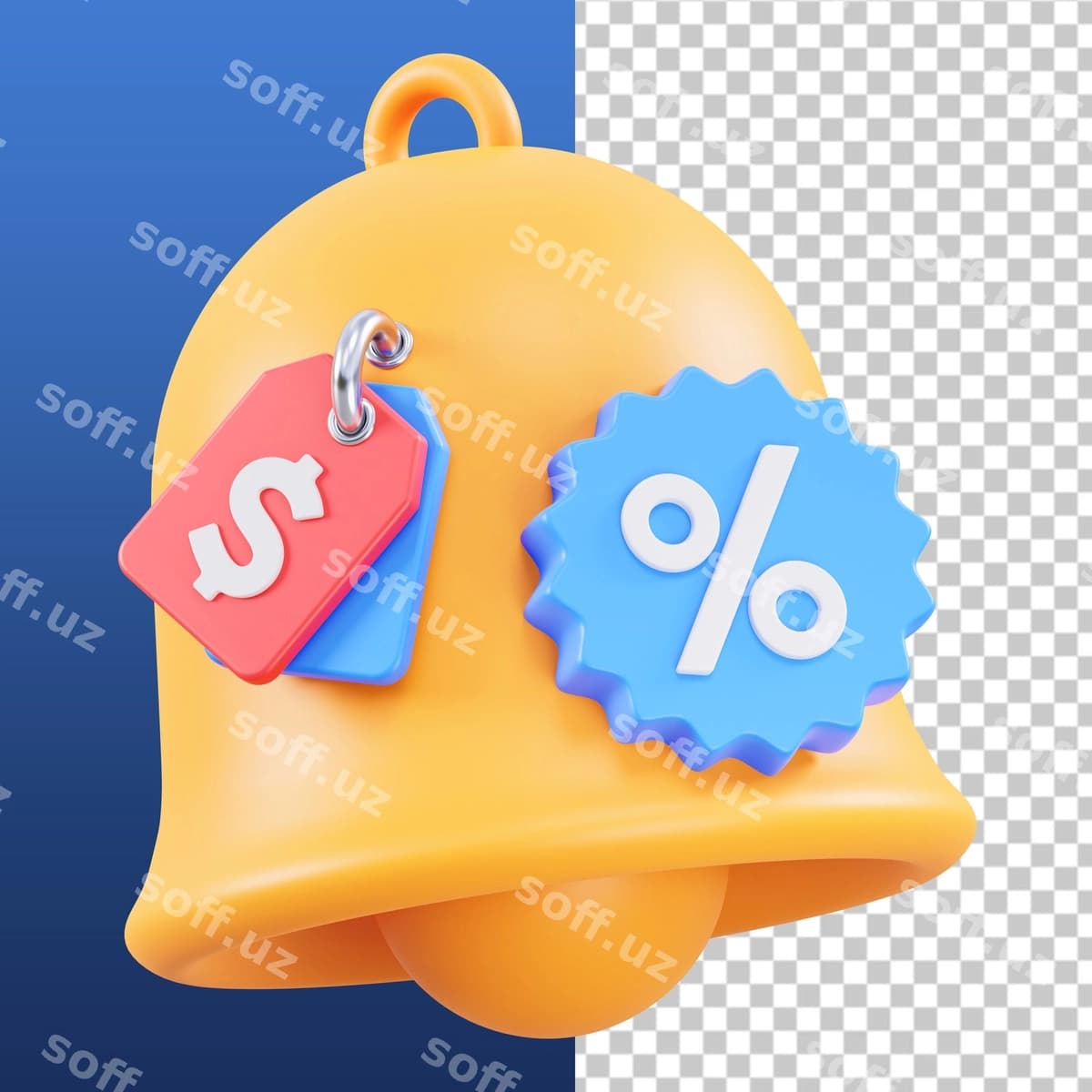 Xarid bildirishnomalari 3d illustratsiyasi | Shopping notifications 3d illustration