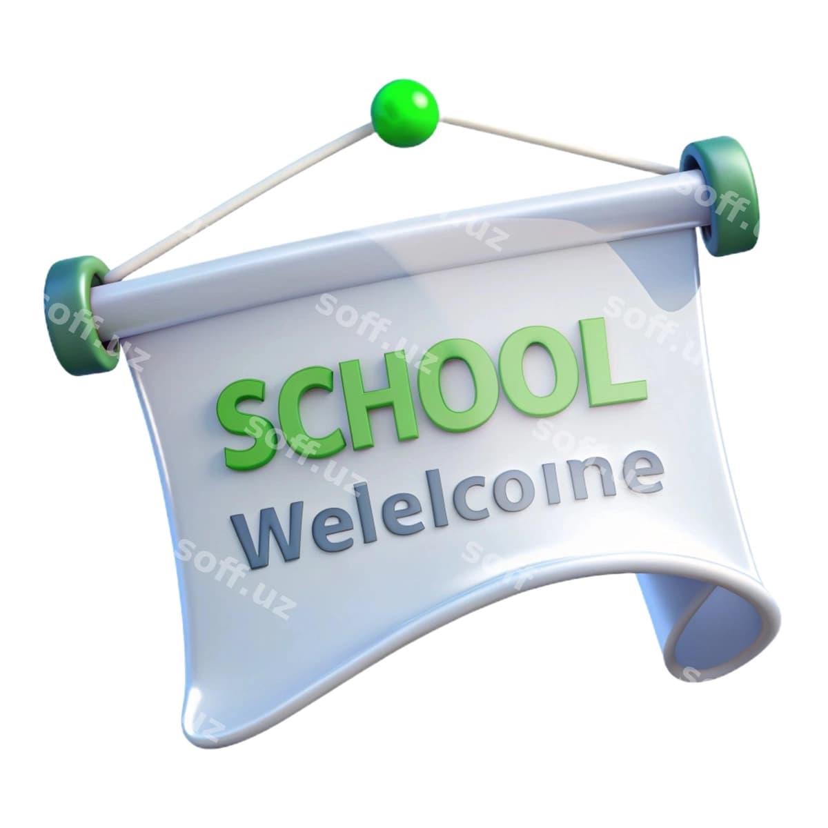 Maktabga xush kelibsiz | Sign that says school welcome it