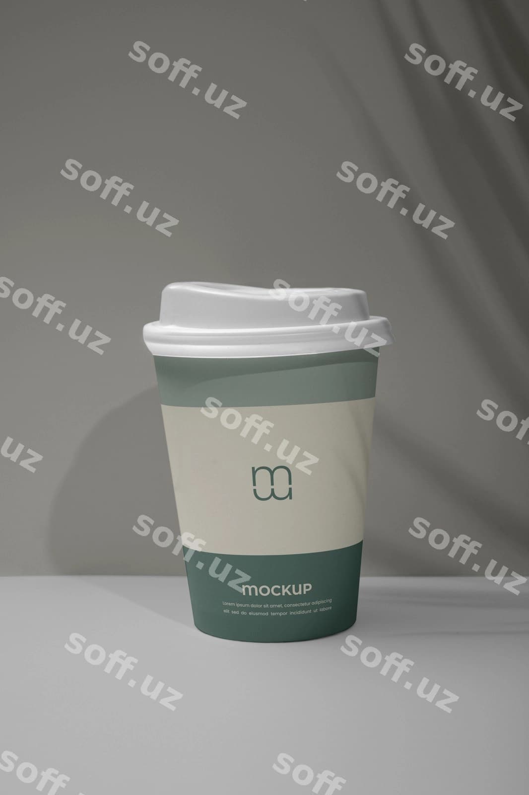 Bir marta ishlatiladigan stakanchik modeli | Single use disposable cup mock up