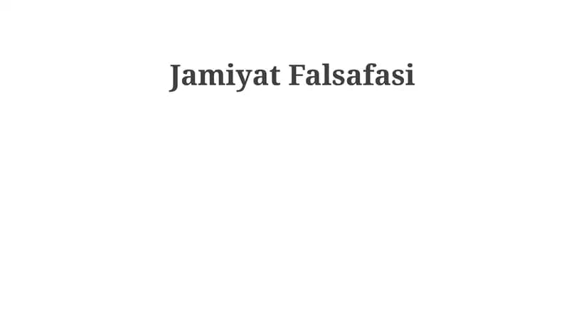Jamiyat Falsafasi