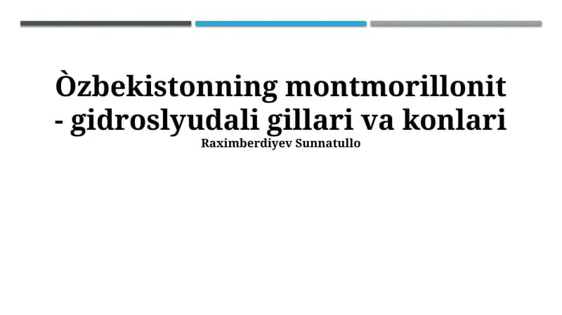 Montmorillonit - Gidroslyudali Gillar va Konlari
