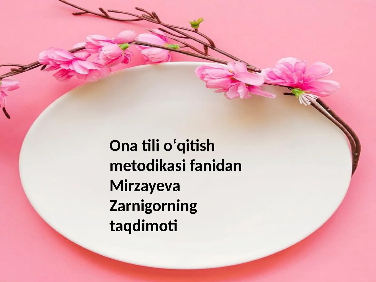 Mirzayeva Zarnigorning taqdimoti