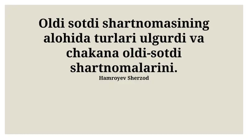 Ulgurji Savdo Shartnomalari
