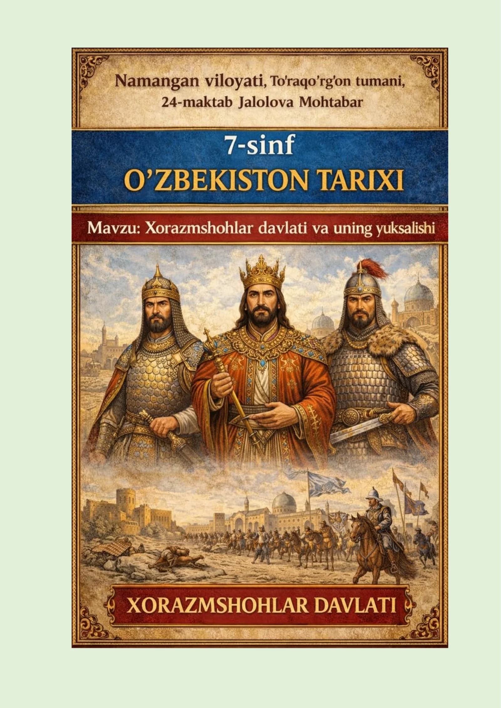 Xorazmshohlar davlati va uning yuksalishi