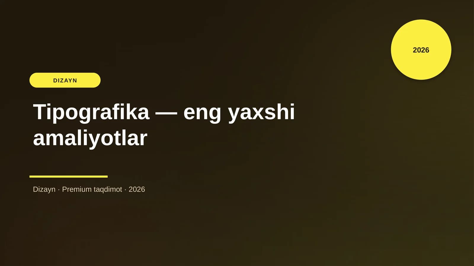 Tipografika — eng yaxshi amaliyotlar