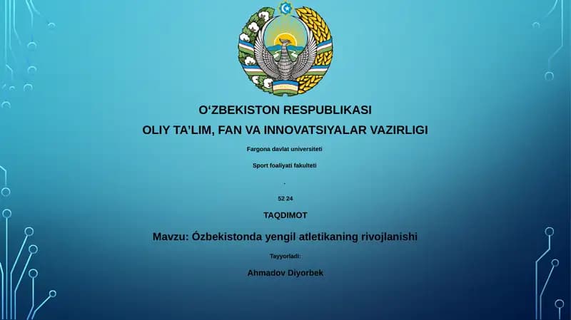 O'zbekistonda yengil atletikaning rivojlanishi